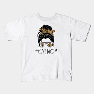 Catmom Mom's Life Kids T-Shirt